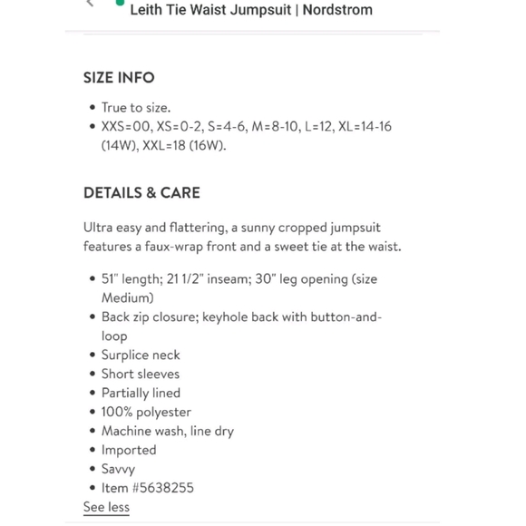 Leith Striped Tie Waist Wide Leg Cropped Jumpsuit - Picture 6 of 13